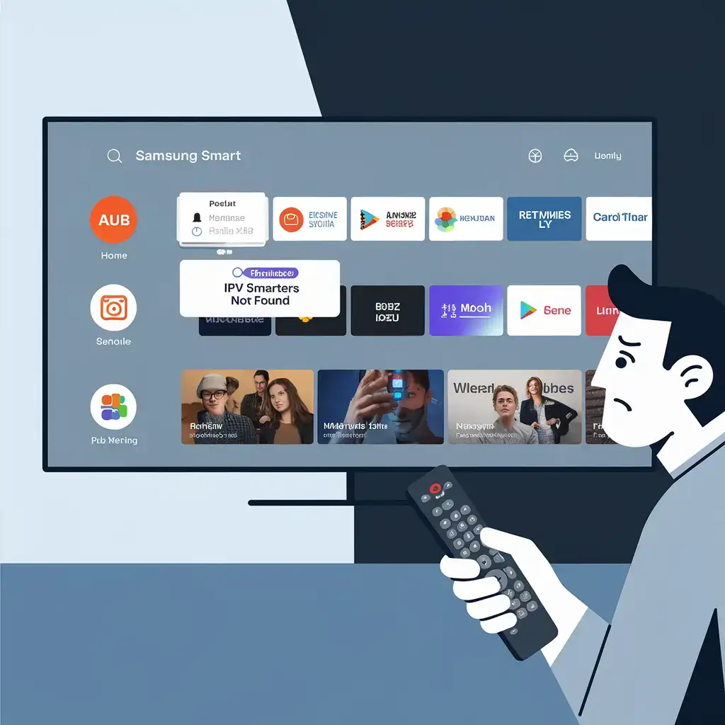 can't find iptv smarters samsung