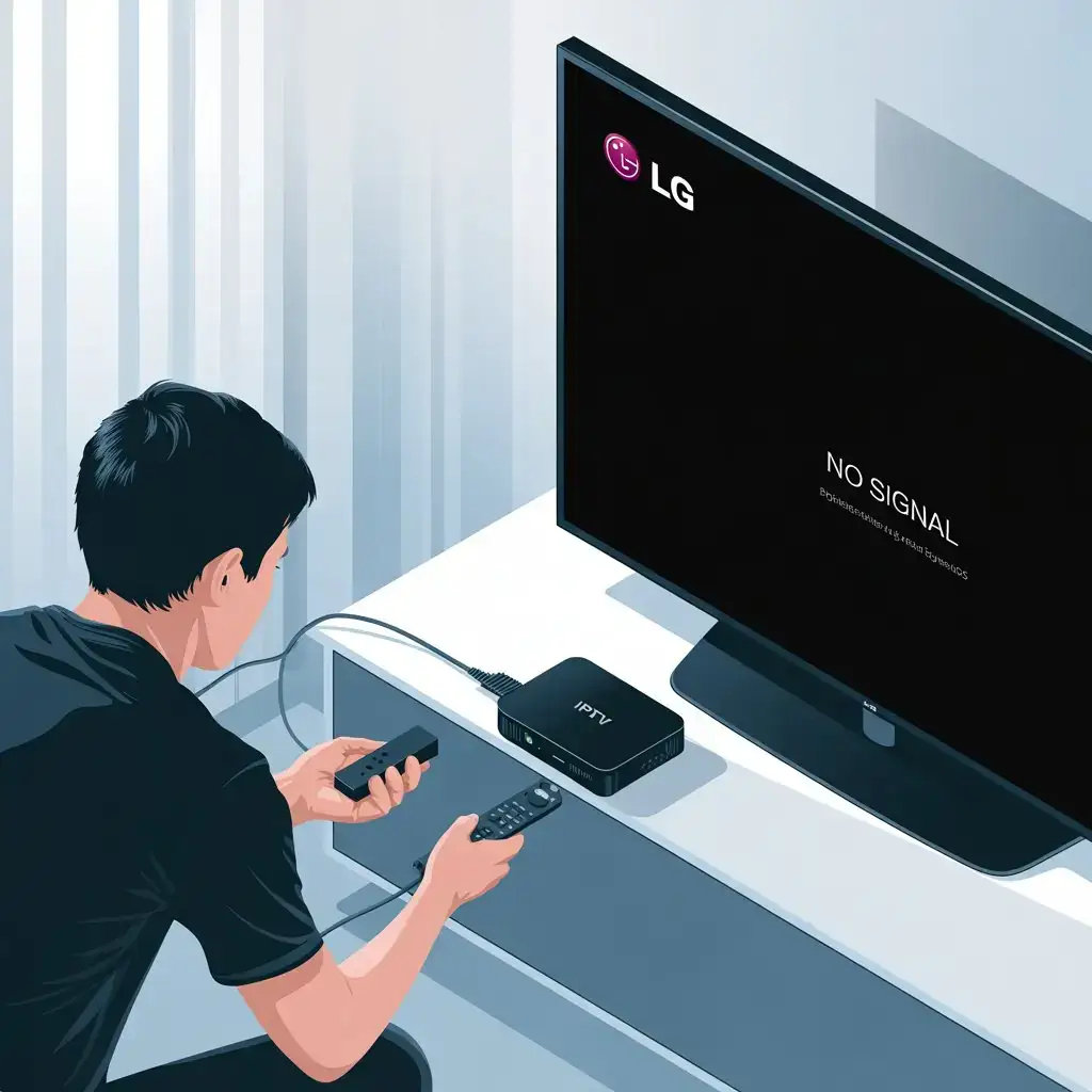 varför funkar inte iptv boxen på lg tv